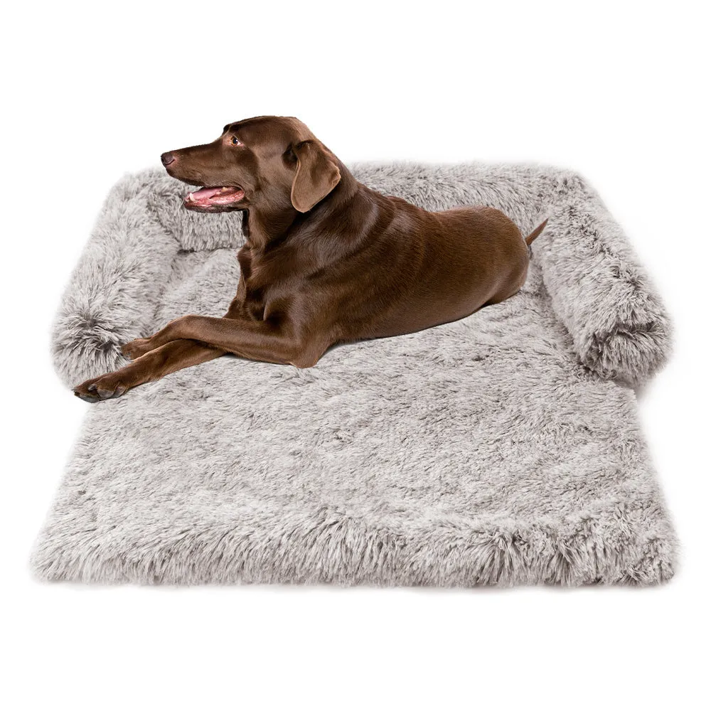 Zeloravianex Dual Use Pet Kennel Sofa Bed, PP Cotton Filled Plush Mat, Available in S, M, L