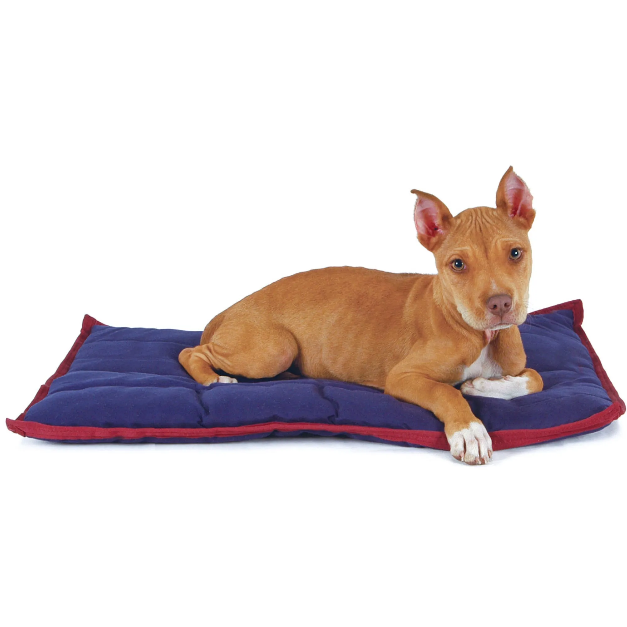 Zeloravianex Washable Dog Crate Pillow, Poly-Cotton Blend, Wine Trim, Rectangular Bedding