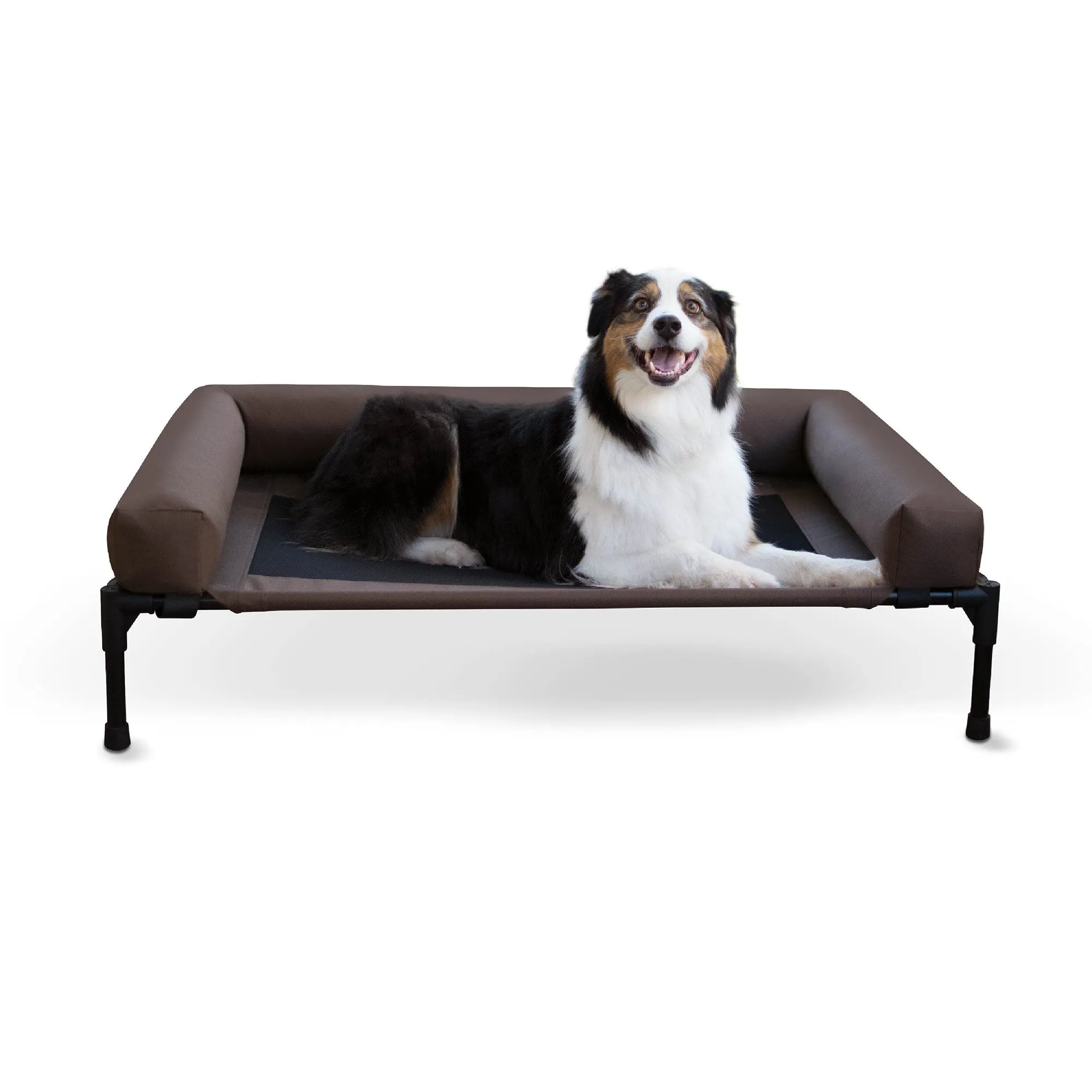 Zeloravianex Elevated Pet Cot with Removable Bolster, Mesh Fabric, Indoor and Outdoor Use, Small, Medium, Large