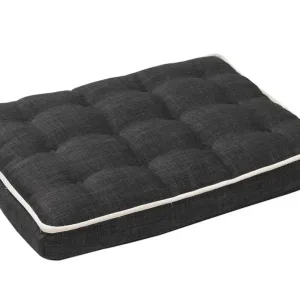 Zeloravianex Thick Padded Crate Bed, Quilted Performance Linen, Storm, Multiple Sizes